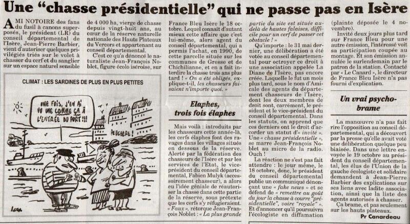 Non à la chasse dans la réserve naturelle des Hauts plateaux du Vercors